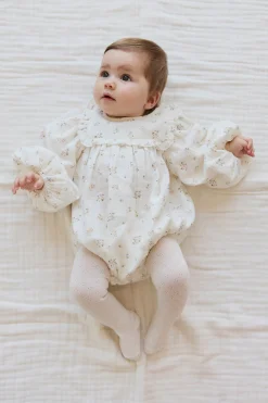 Organic Cotton Muslin Frances Playsuit-Ayla Whisper