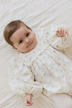 Organic Cotton Muslin Frances Playsuit-Ayla Whisper
