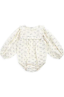 Organic Cotton Muslin Frances Playsuit-Molly Blue