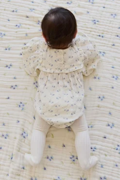 Organic Cotton Muslin Frances Playsuit-Molly Blue
