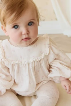 Organic Cotton Muslin Frances Playsuit - Pauline Pink