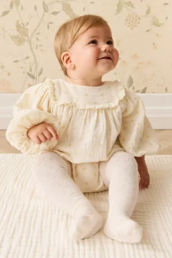 Organic Cotton Muslin Frances Playsuit - Vintage Ditsy