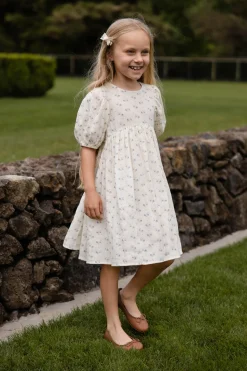 Organic Cotton Muslin Frannie Dress-Molly Blue
