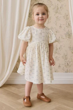 Organic Cotton Muslin Frannie Dress-Molly Blue