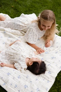 Organic Cotton Muslin Frannie Dress-Molly Blue