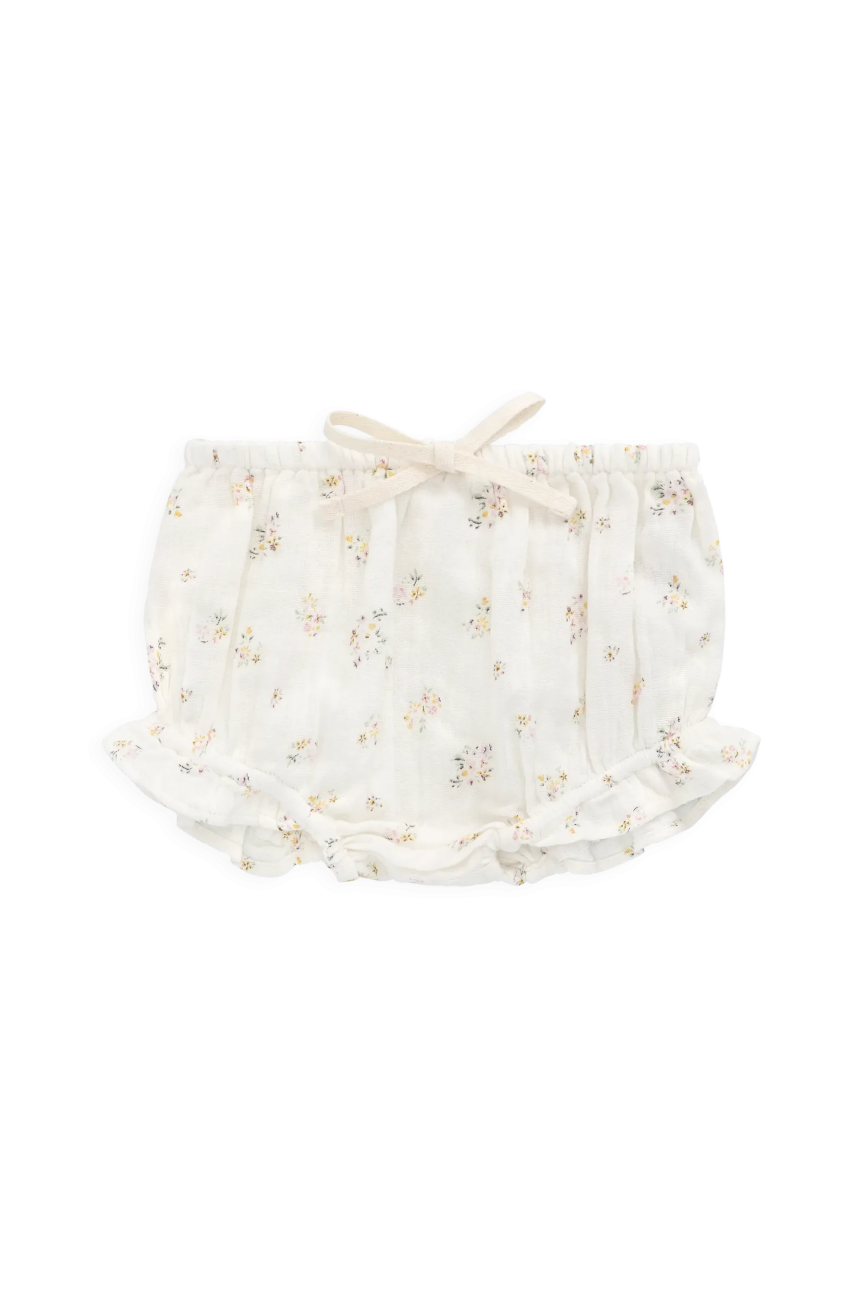 Organic Cotton Muslin Frill Bloomer - Ayla Whisper