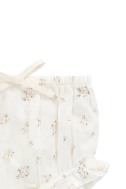 Organic Cotton Muslin Frill Bloomer - Ayla Whisper