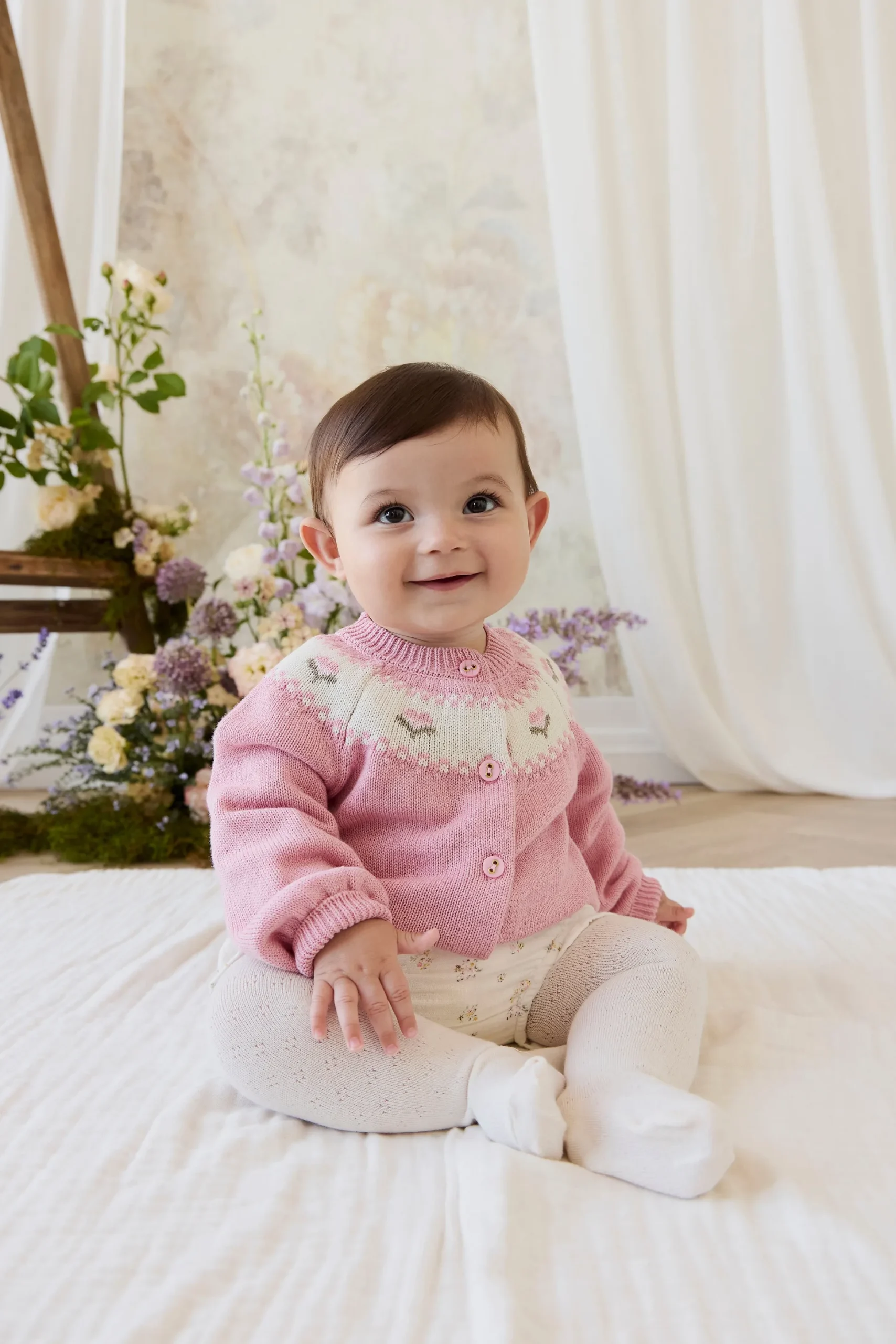 Organic Cotton Muslin Frill Bloomer - Ayla Whisper