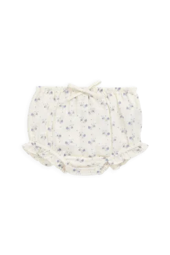 Organic Cotton Muslin Frill Bloomer-Molly Blue