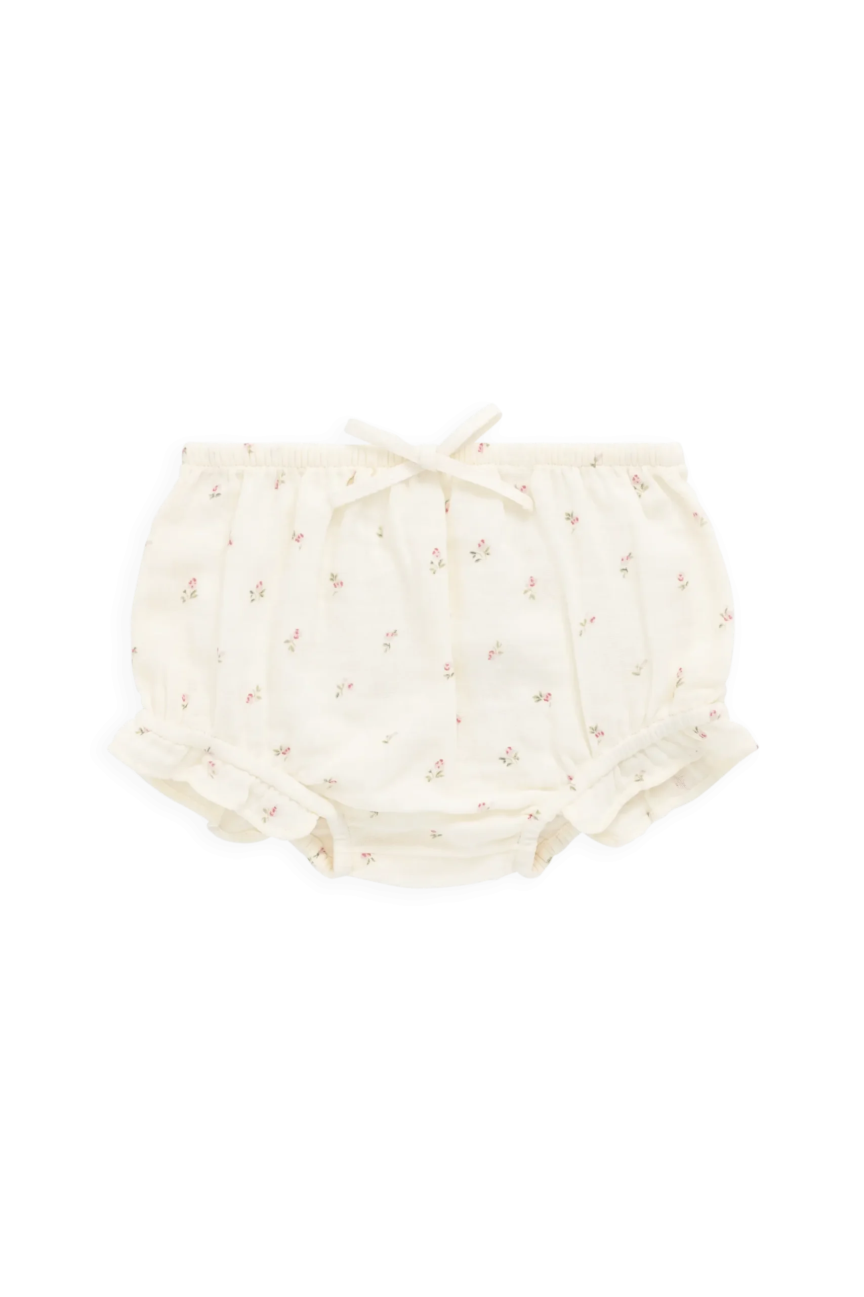 Organic Cotton Muslin Frill Bloomer - Willow Rose