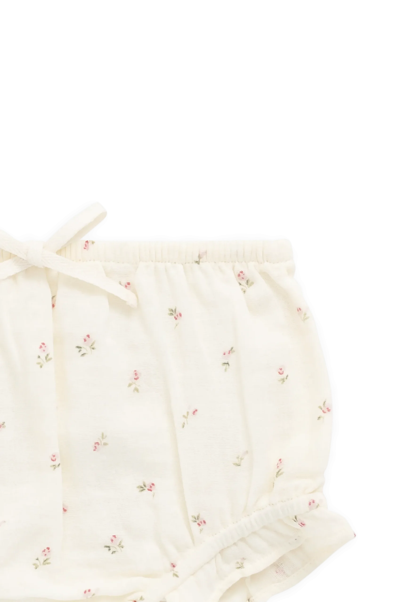 Organic Cotton Muslin Frill Bloomer - Willow Rose