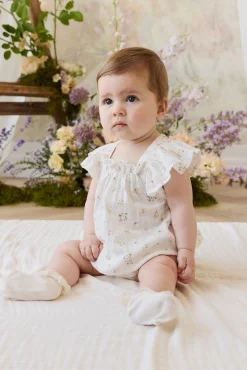 Organic Cotton Muslin Harriet Playsuit - Ayla Whisper