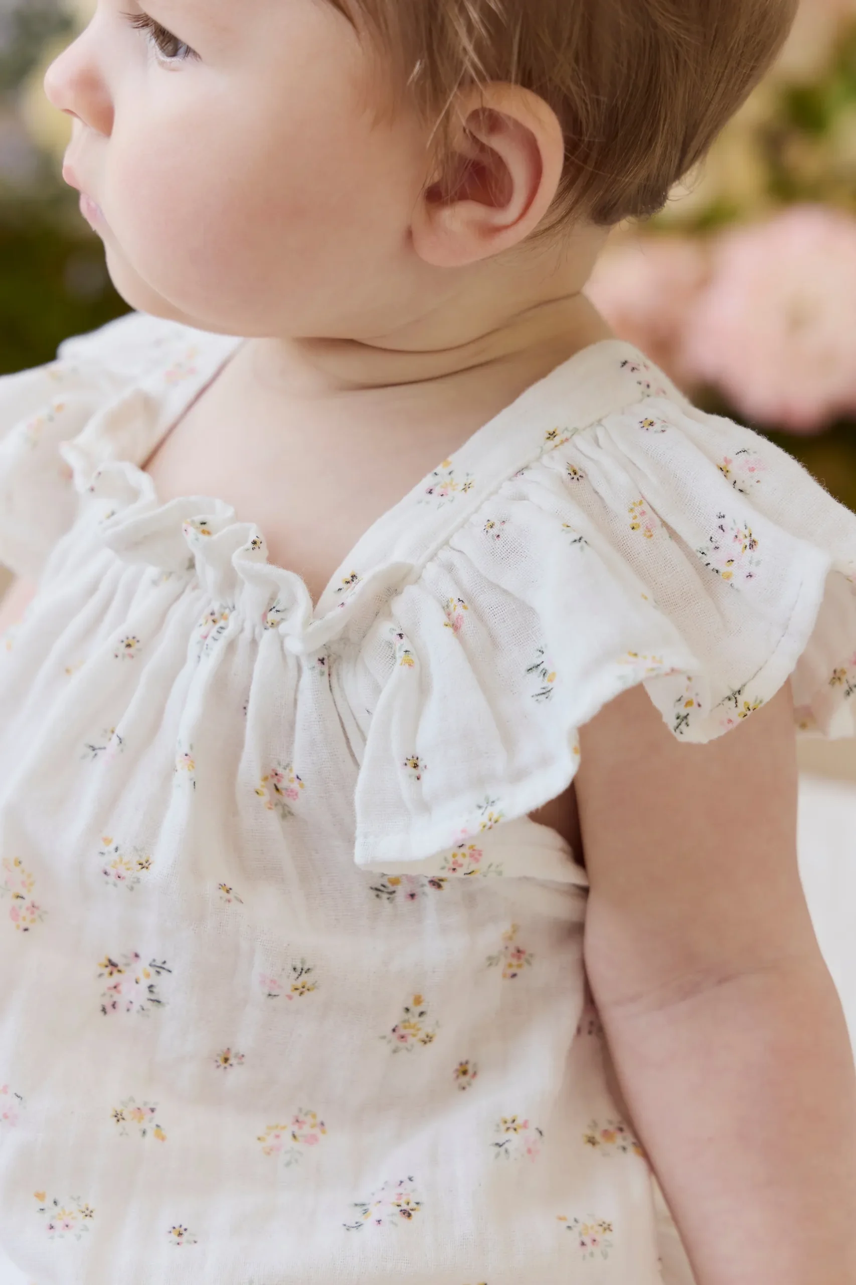 Organic Cotton Muslin Harriet Playsuit - Ayla Whisper