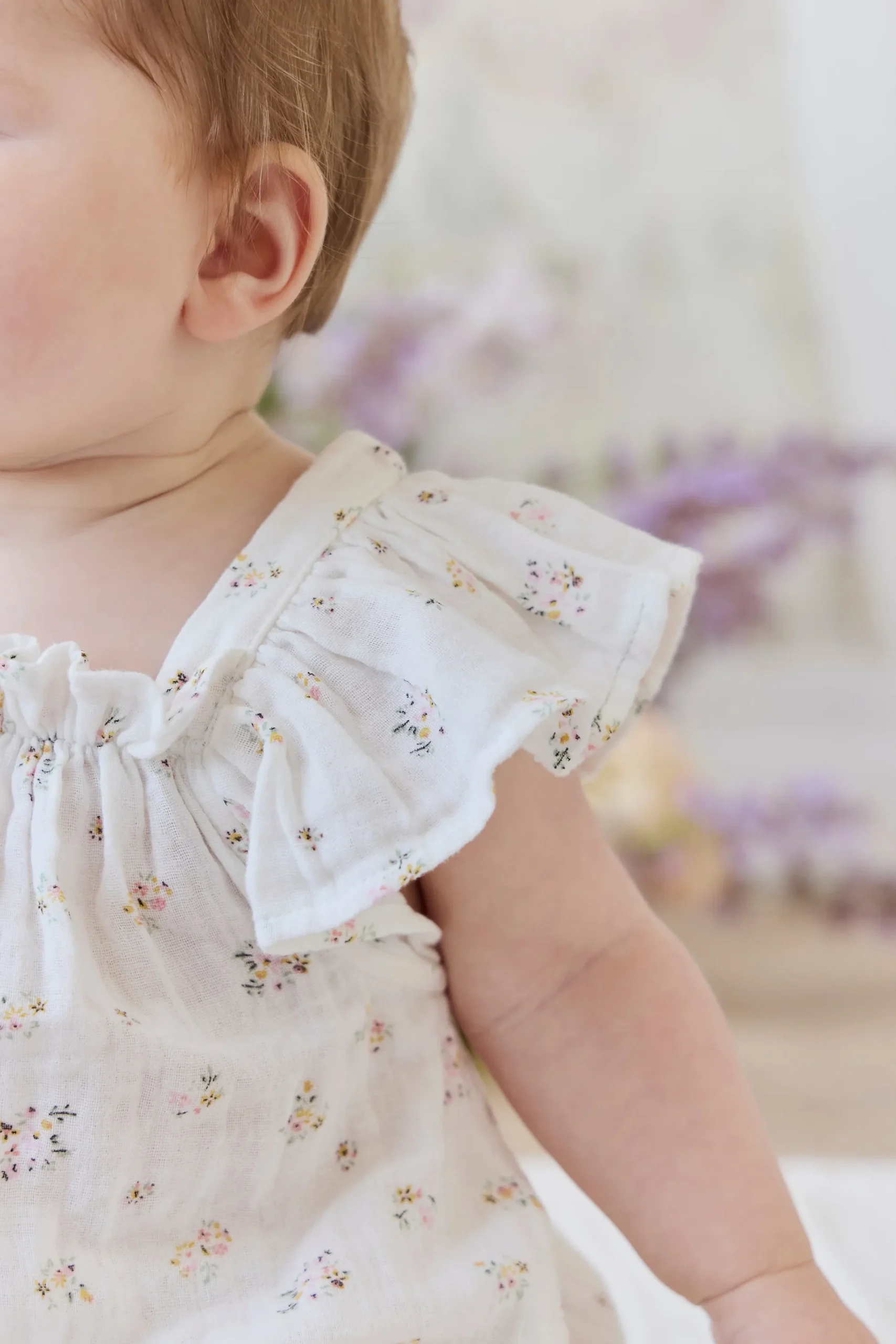 Organic Cotton Muslin Harriet Playsuit - Ayla Whisper
