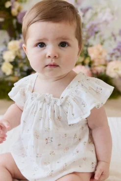Organic Cotton Muslin Harriet Playsuit - Ayla Whisper