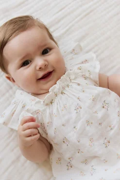 Organic Cotton Muslin Harriet Playsuit - Ayla Whisper