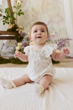Organic Cotton Muslin Harriet Playsuit - Ayla Whisper