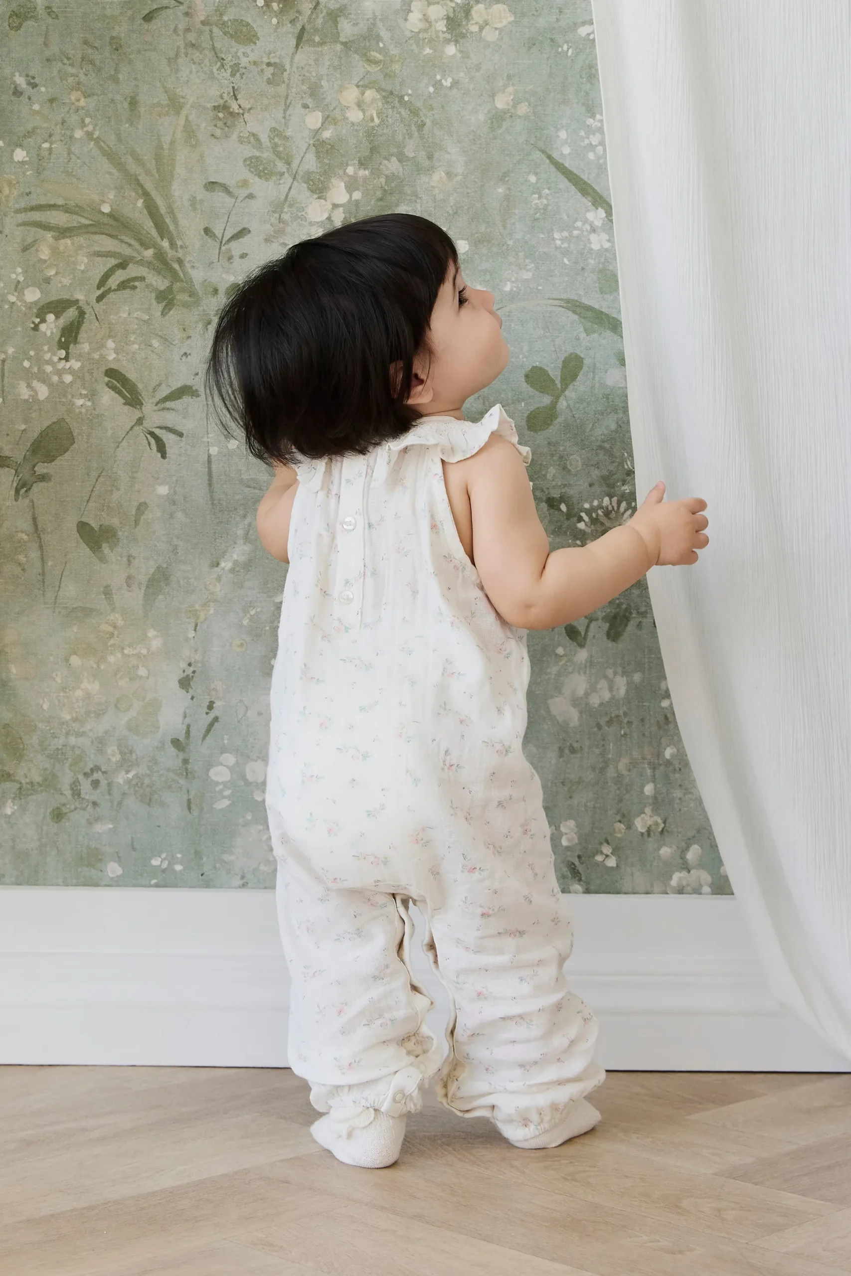 Organic Cotton Muslin Kodi Playsuit - Solange Snow