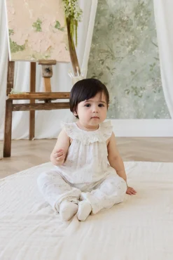 Organic Cotton Muslin Kodi Playsuit - Solange Snow
