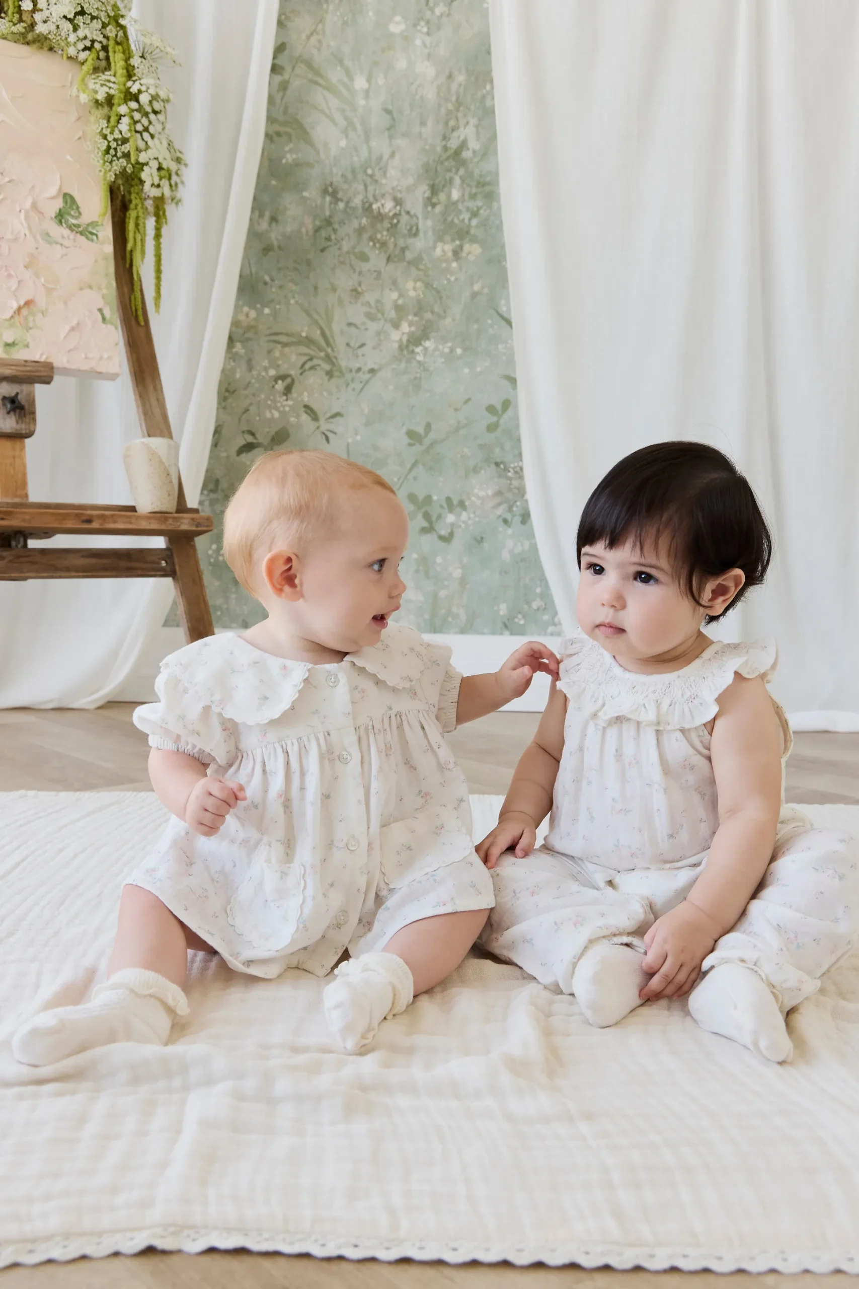 Organic Cotton Muslin Kodi Playsuit - Solange Snow