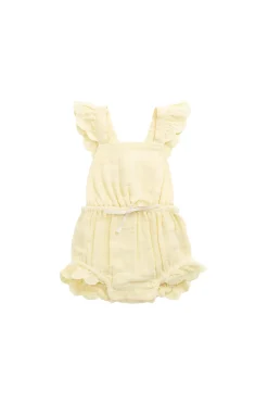 Organic Cotton Muslin Luciana Playsuit - Sunshine