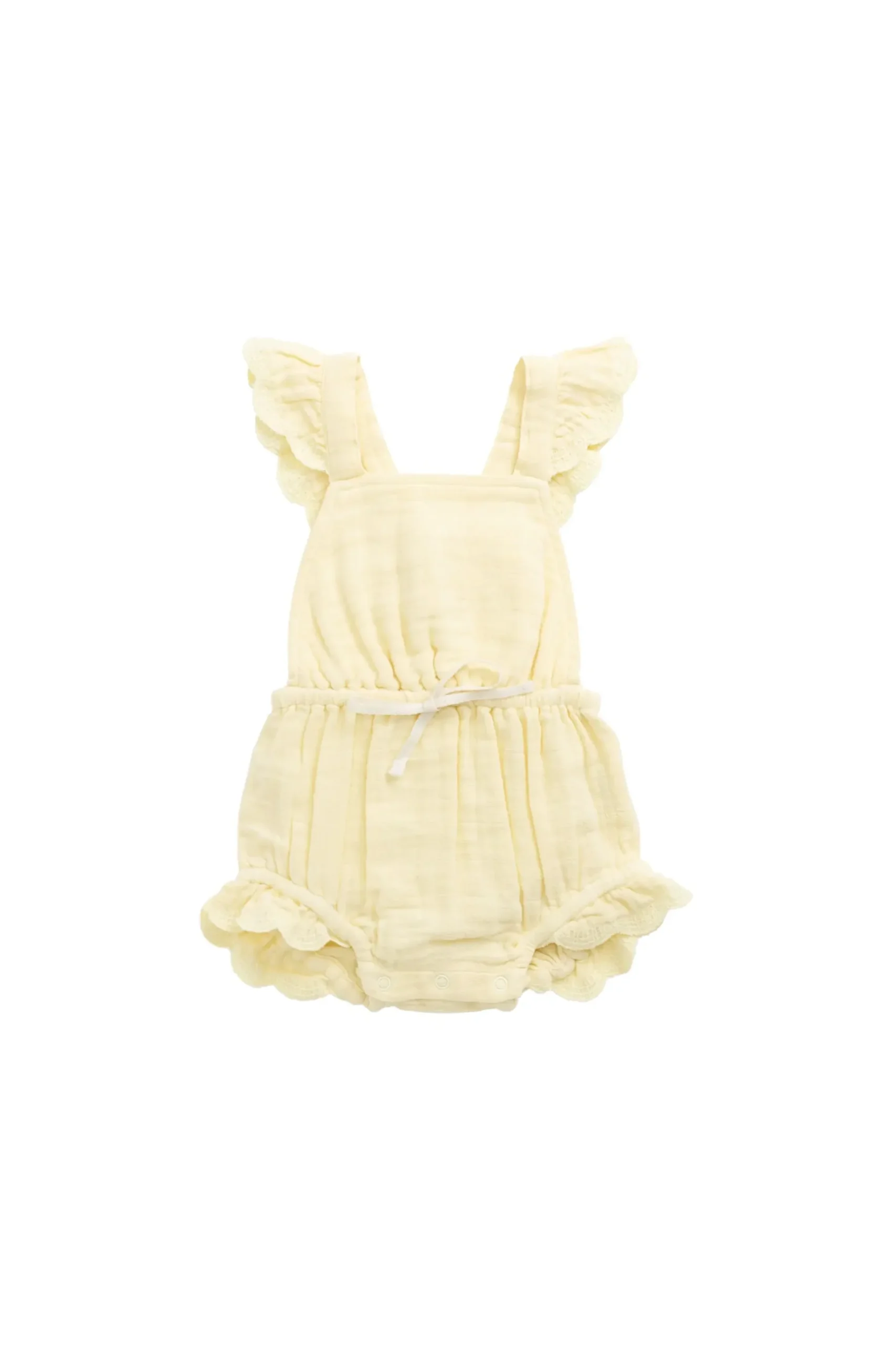 Organic Cotton Muslin Luciana Playsuit - Sunshine