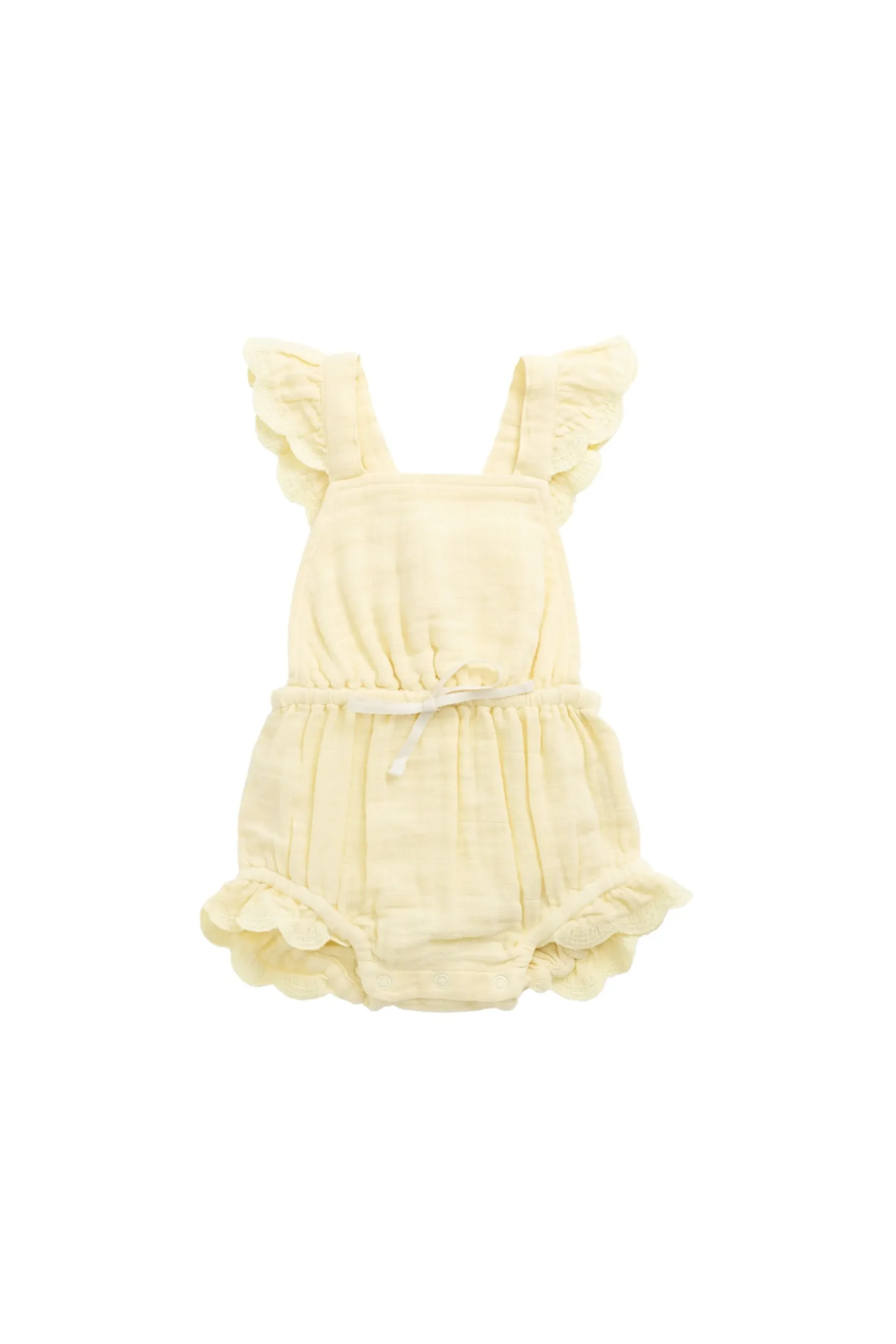 Organic Cotton Muslin Luciana Playsuit - Sunshine