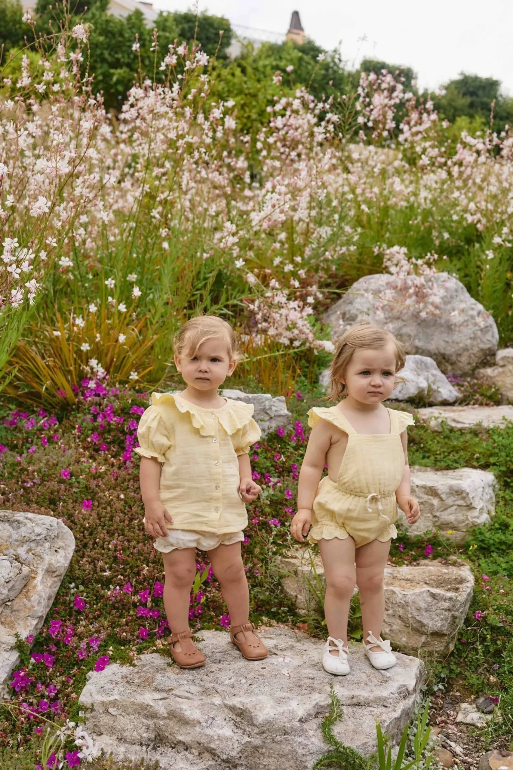 Organic Cotton Muslin Luciana Playsuit - Sunshine