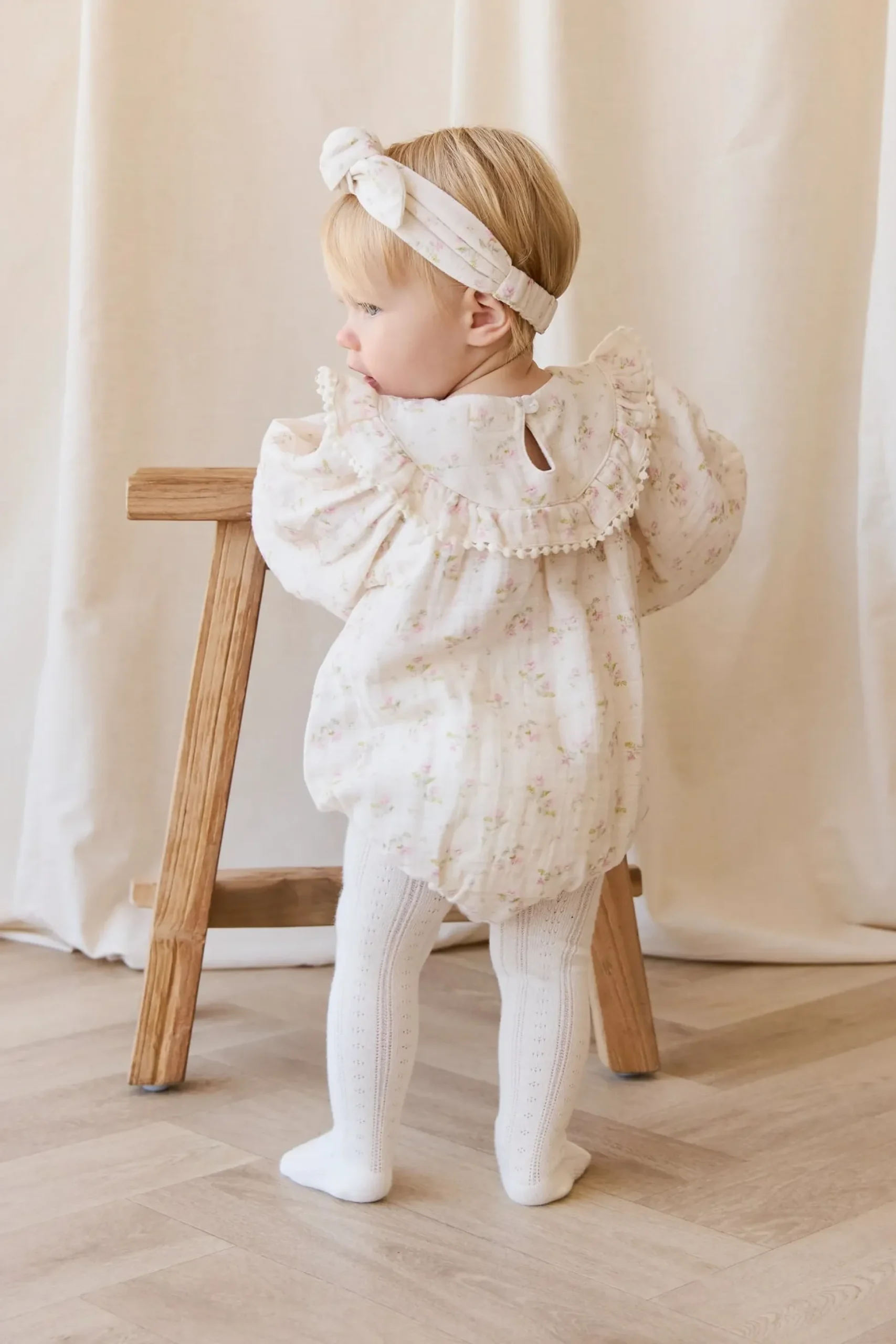 Organic Cotton Muslin Malia Playsuit - Emelia Pink