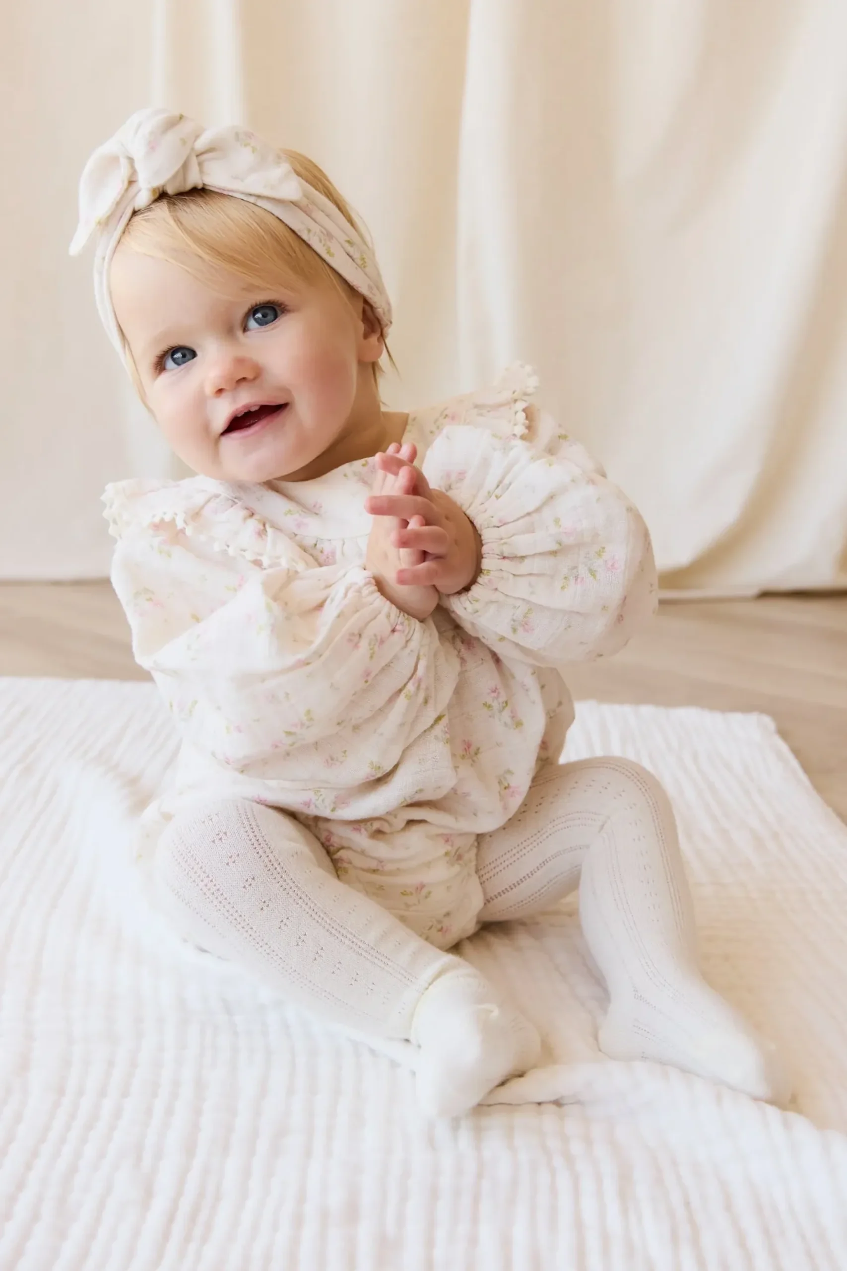 Organic Cotton Muslin Malia Playsuit - Emelia Pink