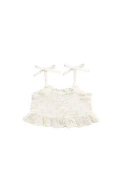 Organic Cotton Muslin Mirabel Top - Vintage Ditsy