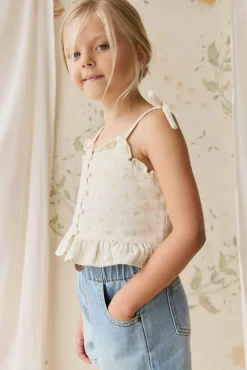 Organic Cotton Muslin Mirabel Top - Vintage Ditsy