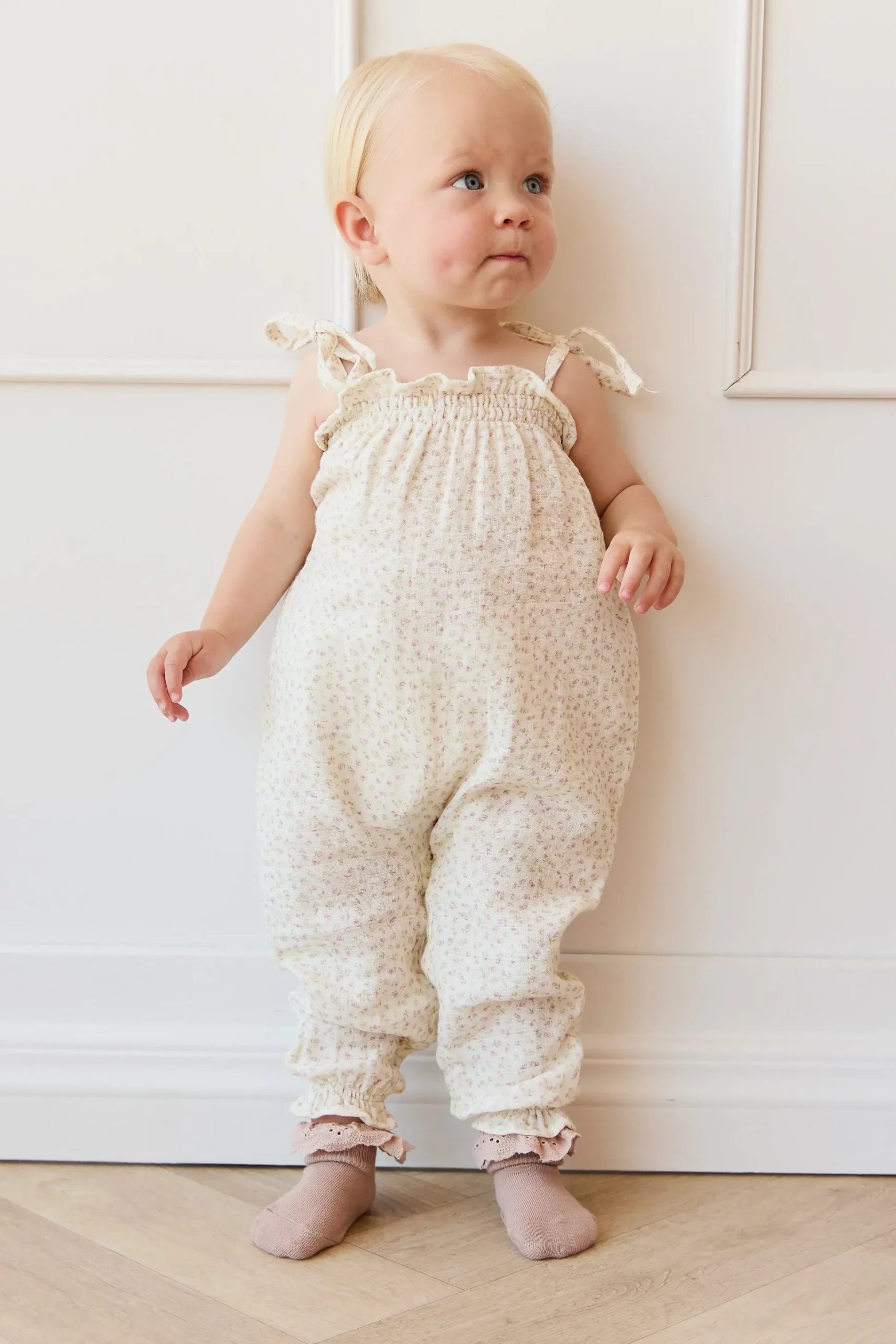 Organic Cotton Muslin Myla Jumpsuit - Pippa Pink