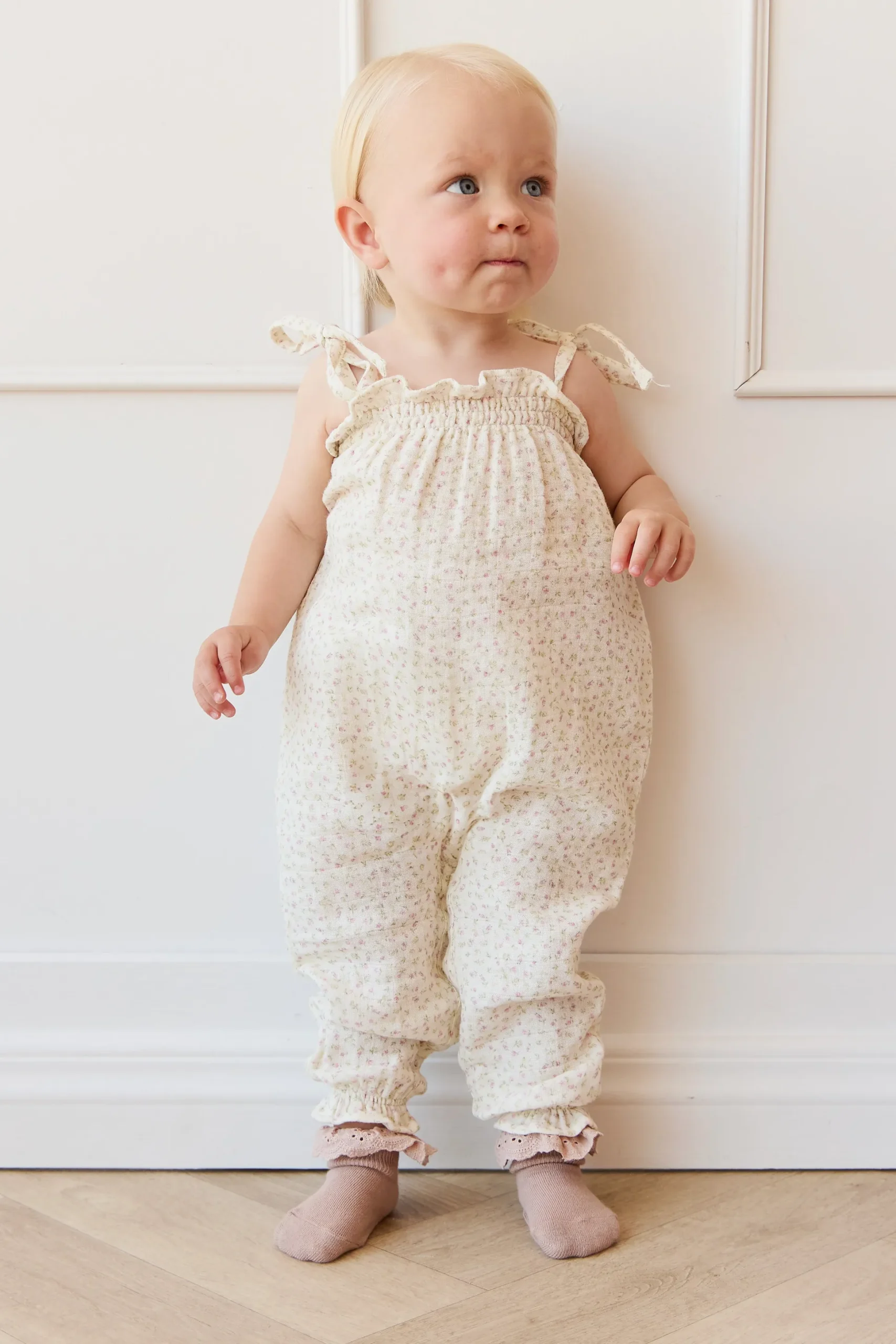 Organic Cotton Muslin Myla Jumpsuit - Pippa Pink
