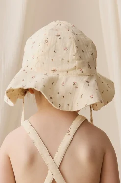Organic Cotton Muslin Noelle Hat - Dina Antique