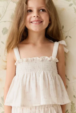 Organic Cotton Muslin Odette Top - Pauline Pink