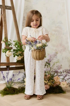 Organic Cotton Muslin Odette Pant - Ayla Whisper