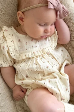 Organic Cotton Muslin Odette Playsuit - Dina Antique