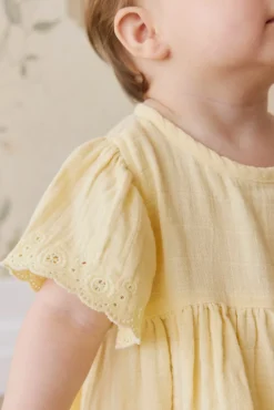 Organic Cotton Muslin Phillipa Dress - Sunshine