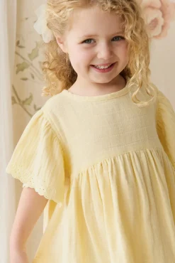 Organic Cotton Muslin Phillipa Dress - Sunshine