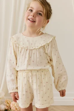 Organic Cotton Muslin Selah Short - Willow Rose