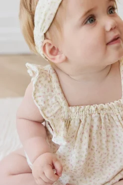 Organic Cotton Muslin Tiana Playsuit - Pippa Pink