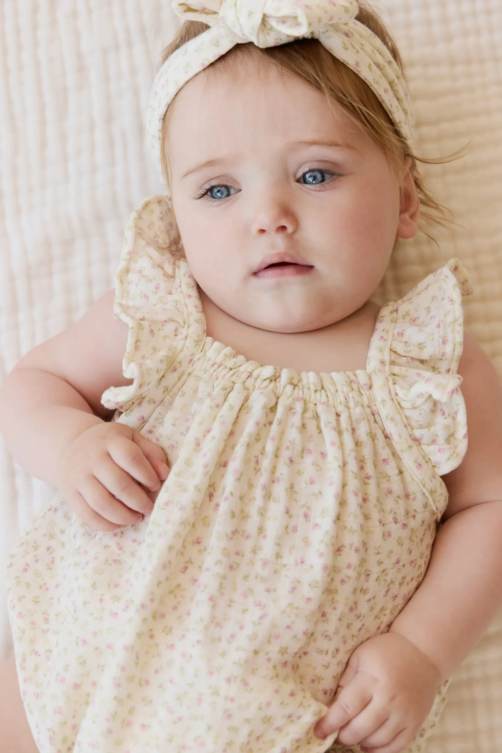 Organic Cotton Muslin Tiana Playsuit - Pippa Pink