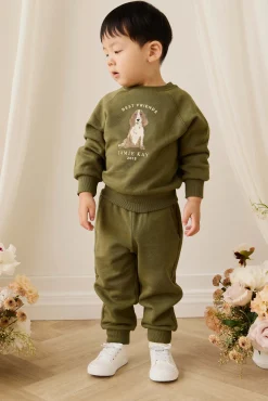 Organic Cotton Nash Track Pant - Sicilian Olive
