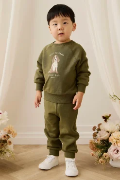 Organic Cotton Nash Track Pant - Sicilian Olive