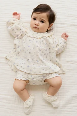 Organic Cotton Nathalie Blouse - Juniper Fields Blue