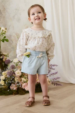 Organic Cotton Nathalie Blouse - Juniper Fields Blue