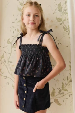 Organic Cotton Odette Top - Bianca Noir
