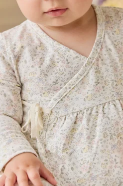 Organic Cotton Petal Wrap Top-Cottage Garden