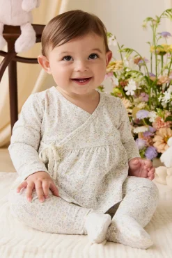 Organic Cotton Petal Wrap Top-Cottage Garden